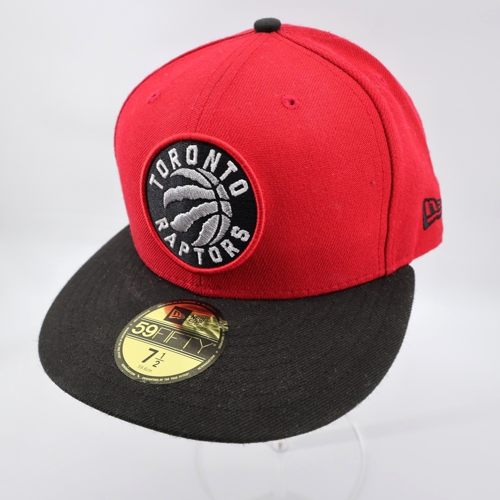 New‎ Era Toronto Raptors 59FIFTY Fitted Hat Red Black Mens 7 1/2